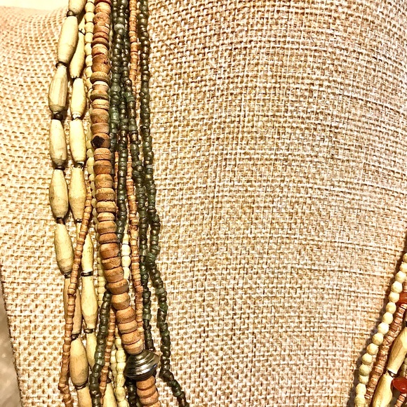 🎁Multi Strands Beaded Bohemian Layered Length 24” Necklace - Picture 3 of 7